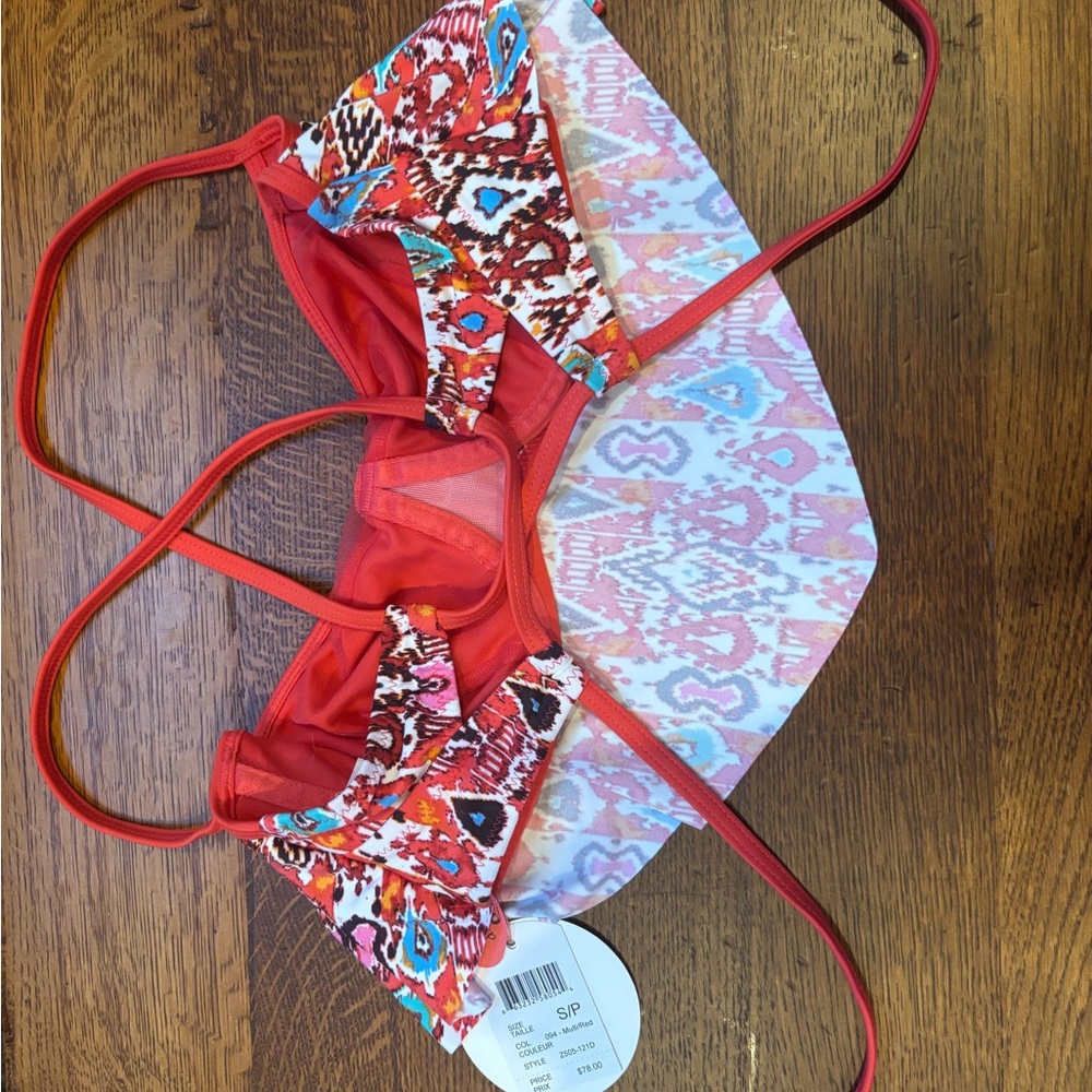 Colorful Patterned Bikini Top - Picture 3 of 3